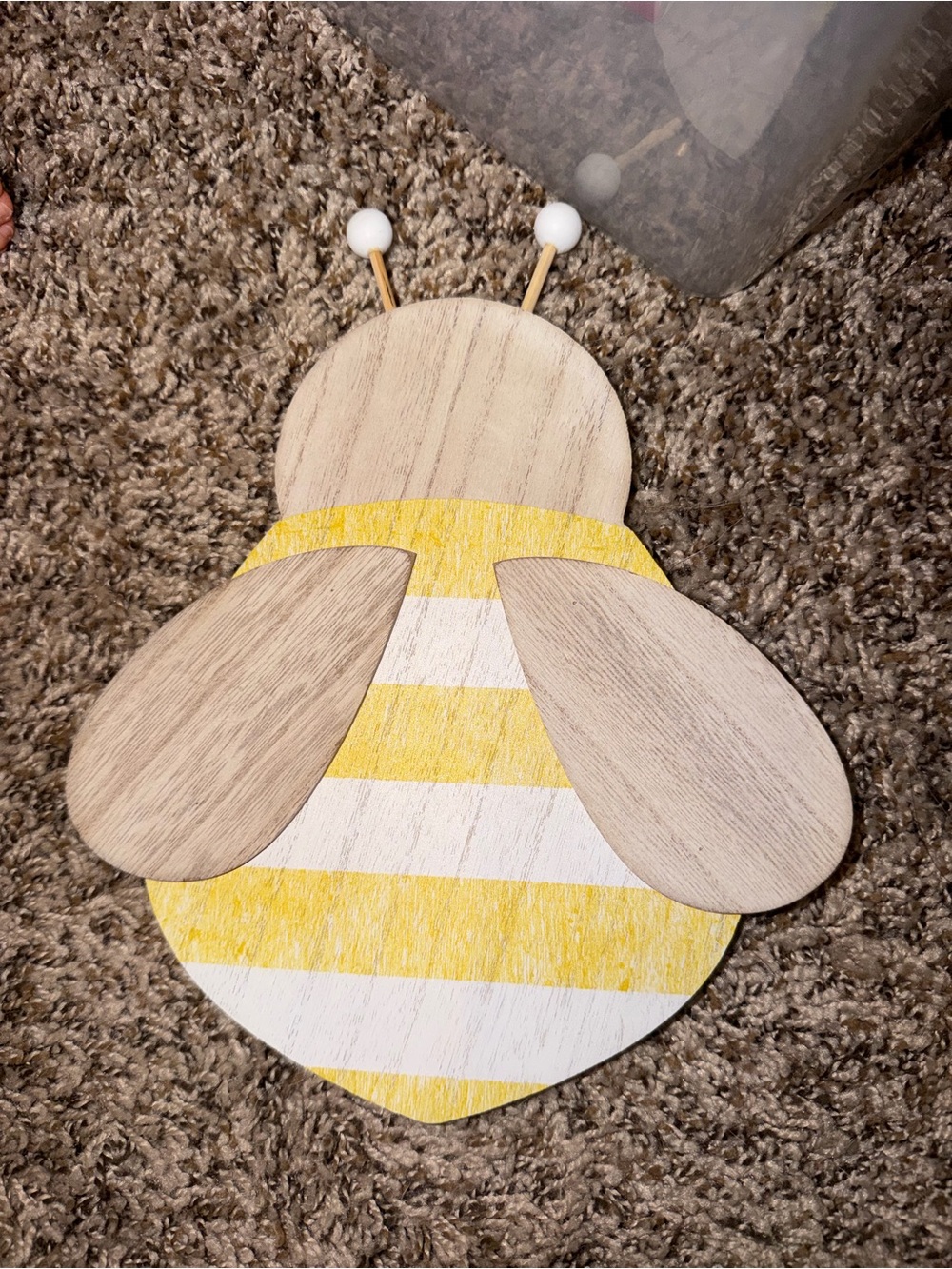 Hobby Lobby Yellow and Natural Wood Bee Wall Decor